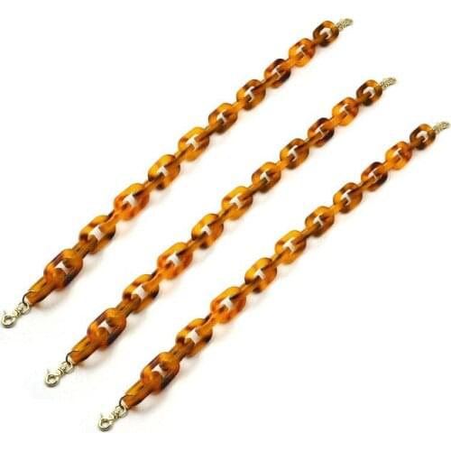 Leopard Detachable Handle Replacement Bags Strap Acrylic Shoulder Strap DIY Resin Handbag Strap Women Bag Accessories Obag Parts