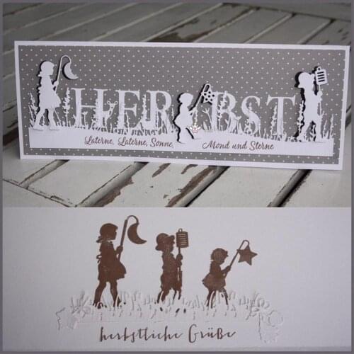 Mmao Crafts Metal Steel Cutting Dies New 3Pcs Lantern child Stencil For DIY Scrapbooking Paper/photo Cards Embossing Dies