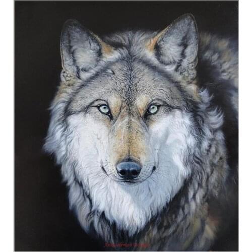 Embroidery Counted Cross Stitch Kits Needlework - Crafts 14 ct DMC DIY Arts Handmade Decor - Wolf Head