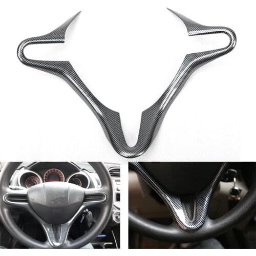 YAQUICKA Car Interior Steering Wheel Button Trim Styling Moulding Bezel Cover Sticker For Honda Civic 8th Gen 2009-2011 ABS
