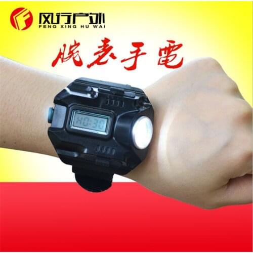 5W USB Rechargeable built-in battery Wrist Lights Bright Flashlight Watches sport Watch Lights outdoor hunting camping hiking