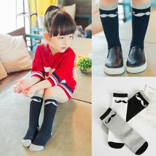 Baby socks kids boy sock girls knee high Fox silk kids socks panda cartoon cotton Moustache legs warm animal style