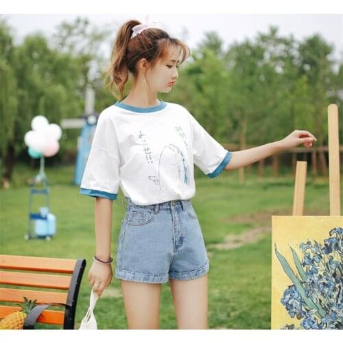 OAITUX Women's T-shirts With Inscriptions