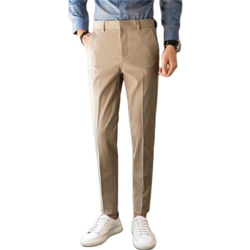 Pure color suit pants men autumn new men pants business casual trousers mens