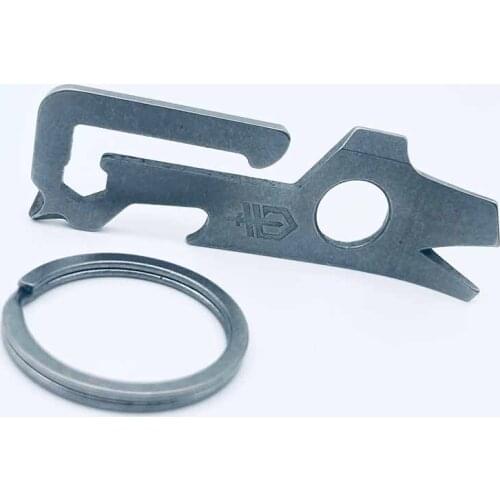 Outdoor Multi-Functional Tactical Wrench Maintenance Bottle Opener Key Chain EDC Tool