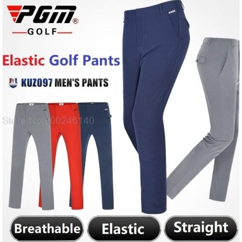 Pgm Professional Men Sportswear High-Elastic Casual Golf Tennis Long Pants Mens Fit Soft Golf Trousers Autumn Quick Dry Pant