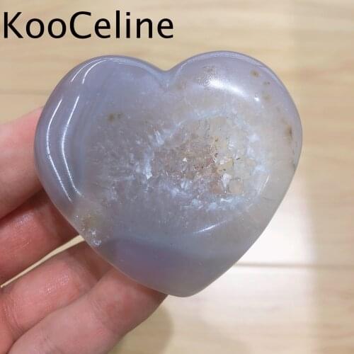Natural Crystals Quartz Agate Heart Shape Geode Energy Reiki Healing Stones Room Home Aquarium Decoration Accessories Gemstone