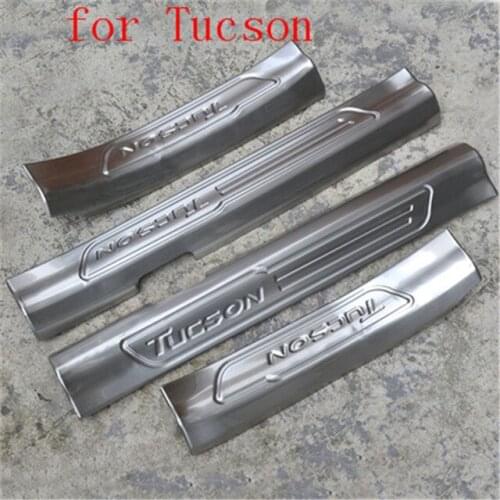High quality stainless steel Internal scuff plate/door sill fit for Hyundai Tucson 2015 2016 2017 2018 2019 2020 Car styling