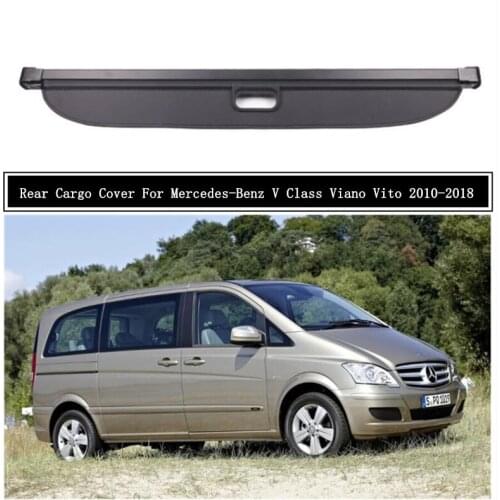 Rear Cargo Cover For Mercedes-Benz V Class Viano Vito 2010-2020 Partition Curtain Screen Shade Trunk Security Shield
