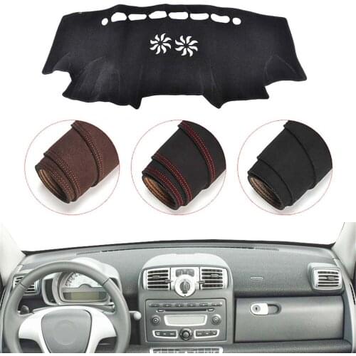 Console Dashboard Suede Mat Protector Sunshield Cover Fit For Smart Fortwo 2008-2013 W451