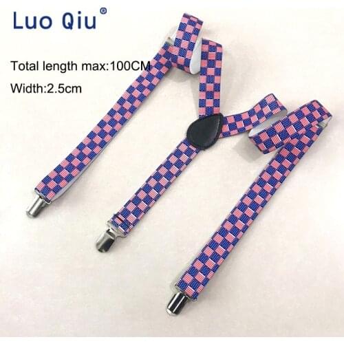 1 psc Men Suspenders Women Jeans Pants Trouser with Clip-on Braces Elastic Suspenders Black White Accessories