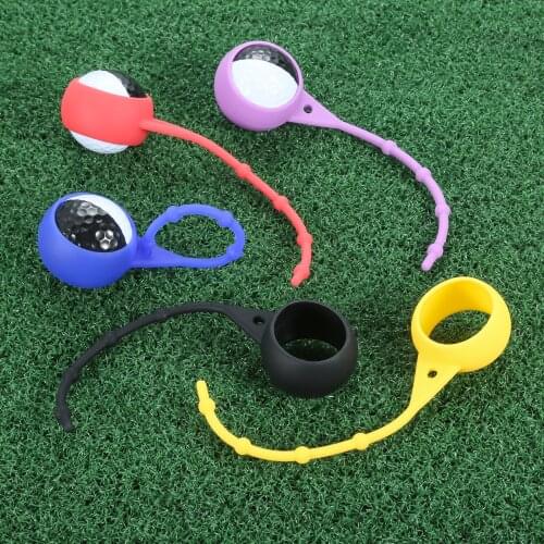 1Pc Silicone Golf Ball Holder Soft Protective Cover Waist Holder Fall Resistant Keyring Golfing Accessories Golf Training Aids