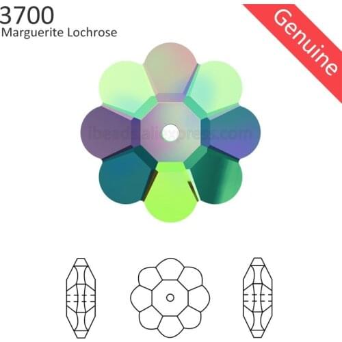 100% Original Crystal from Swarovski 3700 Marguerite Lochrose sew-on stone Austria rhinestone for clothing decoration