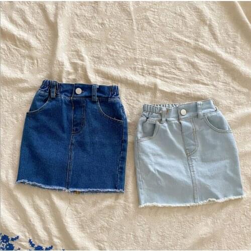 2021 new style girls denim skirt summer fashion girls skirt girls clothes