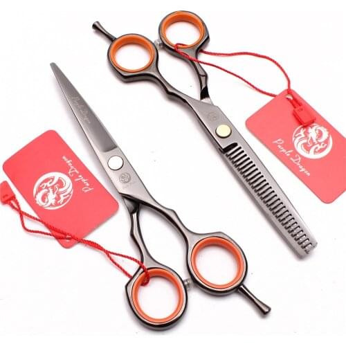 5.5" Stainless Black Color Straight Scissors Thinning Shears Pet Scissors Animal Shears Dog Grooming Scissors Dog Supplies Z1004