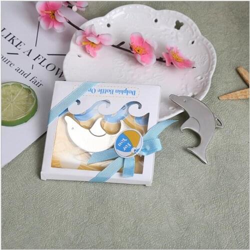 50pcs Dolphin Bottle Opener Wine Beer Champagne Tool Wedding Party Favour Gift
