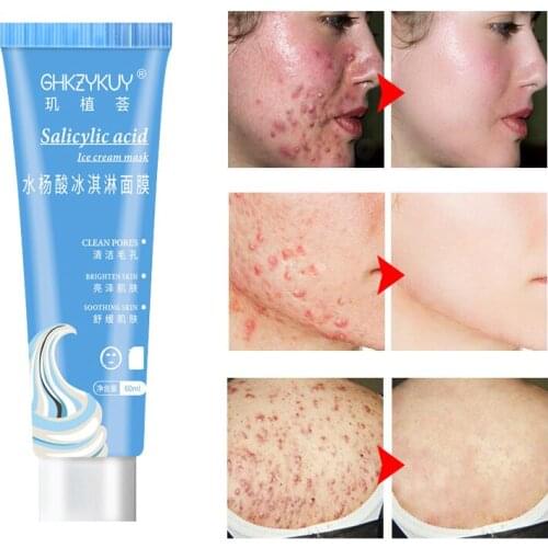 60g Salicylic Acid Ultra Cleansing Mask Ice Cream Mask Clean Pore Blackhead Remover Moisturizing Smear Mask Brighten Whiten