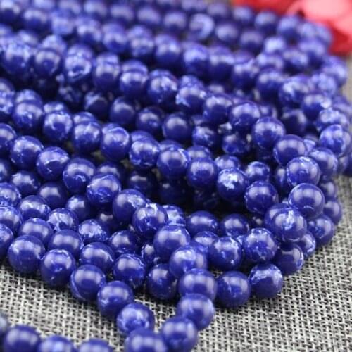8mm man made sodalite semi precious stone round beads,1.0mm hole,50 beads per lot,Free Shipping