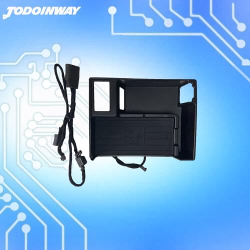 Car QI wireless charger for Audi A6 C7 A7 2016 2017 cordless charging board armrest box phone holder for iPhone 11 charge case