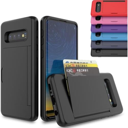 For Samsung S10 Case S10 Plus Business Candy Color Case Card Slots Cover For Galaxy S10 5G S10Plus S10E S10+ S20 Ultra Coque