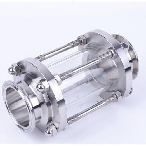 Brewing Diopter 4" Tri Clamp x 102mm Pipe OD SUS 304 Stainless Steel Sanitary Flow Sight Glass Homebrew Beer