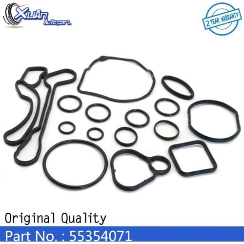 Xuan Engine Oil Cooler Gasket Seal Full Suit 55354071 For Chevrolet Cruze Limited Aveo Sonic Opel Pontiac G3 Saturn 93186324