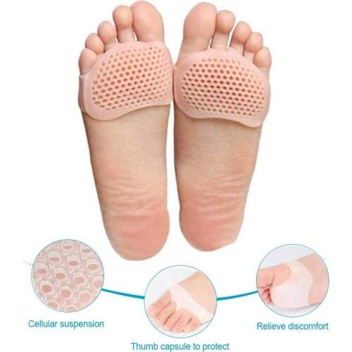 Gel Metatarsal Forefoot Pads Silicone Breathable Massage Forefoot Pad Foot Pain Relief Cushion High Heel Shoes Insert Insoles