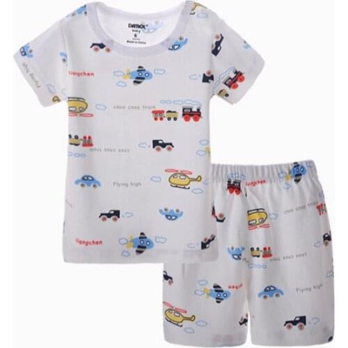 Printed Clothing Set 100% Cotton T-shirt + Short Pants 6M to 3T Summer Children Baby Clothing Set 7 Styles Available
