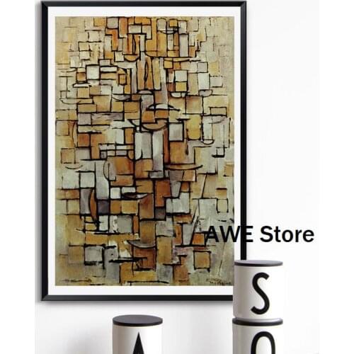 Piet Cornelies Mondrian Canvas Painting Print Still life Abstract Living Room Home Decor Modern Wall Art Oil Painting Poster