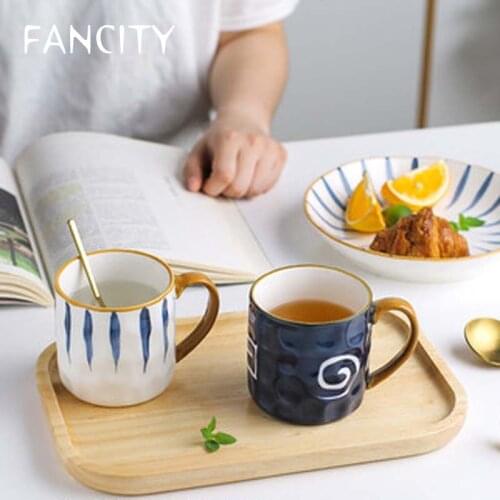 FANCITY Mug Nordic ins wind ceramic drinking cup female cute girl office home coffee cup