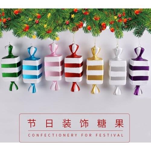Holiday Decorations PVC Color Candy Christmas Ornaments Wedding Photography Props Shopping Mall Scene Decoration Pendants