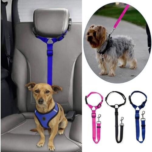 Adjustable Pet Dog Car Seat Belt Puppy Safety Vehicle Seatbelt Traction Rope High Quality Retractable Dog Leash