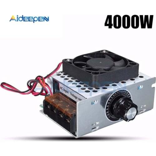 Professional Voltage Regulators 4000W AC 220V High Power SCR Speed Controller Electronic Voltage Regulator Governor Thermostat