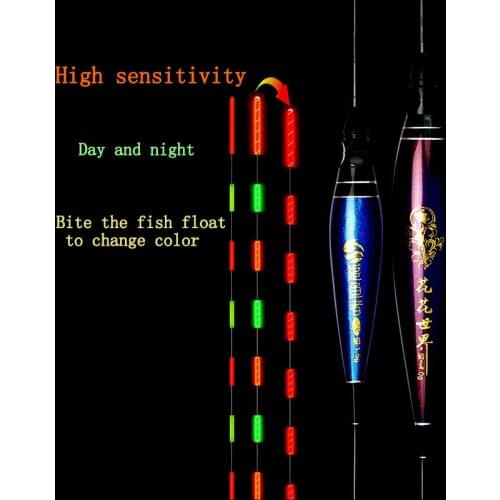 RQNQ 1Pcs 2021 New Nano Material, High Sensitivity Flip, Fast Bite And Color Change LED Fishing Electronic Luminous Buoy