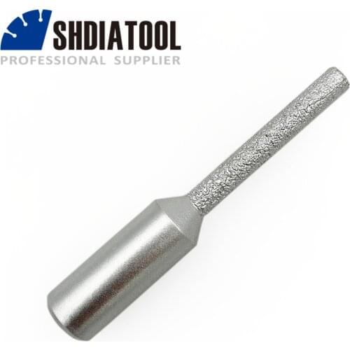 SHDIATOOL No. 4 Brazed Diamond Router Bits With 1/2" Shank For Marble/granite Edge Profile Staight Knife Router Cutter For Stone