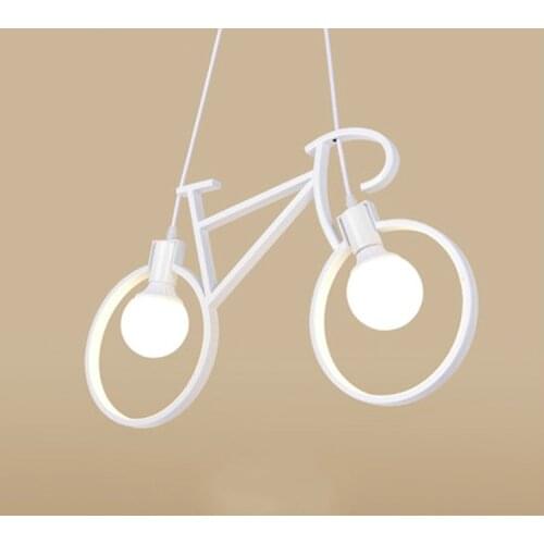 Morden iron bicycle pendant lamp creative living room pendant dining room kitchen bedroom decoration bicycle Art pendant lights