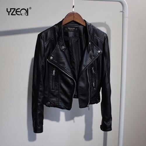 Yzeqi Womens Fashion Leather Jackets