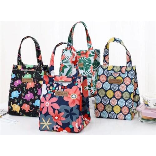 Female Lunch Food Box Bag Fashion Insulated Thermal Food Picnic Lunch Bags For Women Kids Men Tote Bag Case