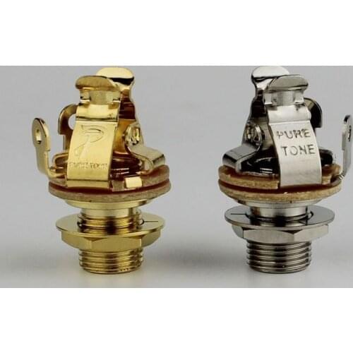 1 PCS Pure Tone Multi Contact Mono 1/4" Output Jack, Nickel Or Gold