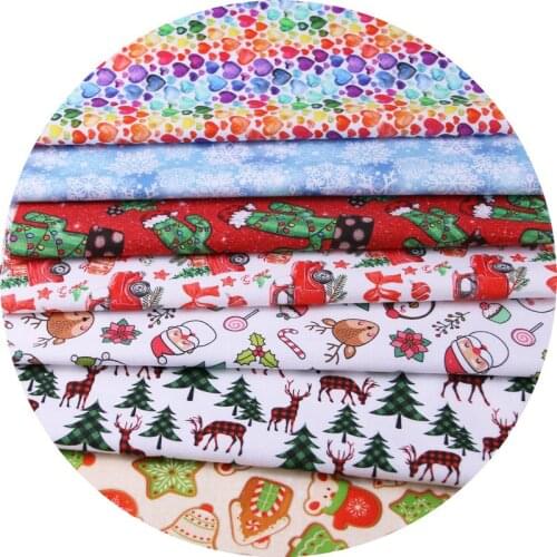 100% cotton fabrics tissues for DIY patchwork baby wear bedding set Christmas tree covers material sewing doll Needlework cloth