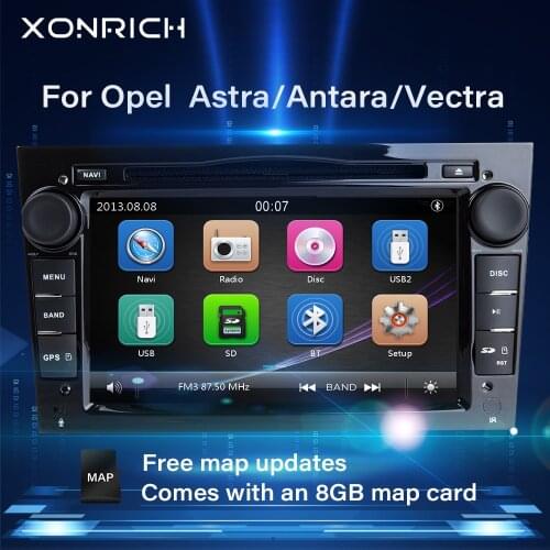 Xonrich 2 Din Car Radio Multimedia For Zafira BOpel Vectra C Vivaro Astra H GJ Corsa B C D Meriva BAntaraDVD Head unitNavigation