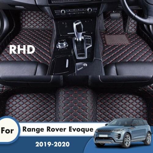 RHD Artificial Leather Car Floor Mats For Range Rover Evoque 2020 2019 Carpets Anti-Dirty Custom Auto Interior Accessories Cover