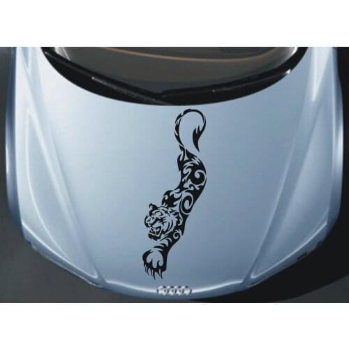 Car decals Running Tiger 17''x 27.5'' Vinyl Graphics Front Hood stickers CG282