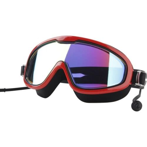 Waterproof Swimming Goggles Earplugs Professional Adult Swim Cap Swimming Pool Glasses Anti-Fog Myopia MenS Optical Waterproof