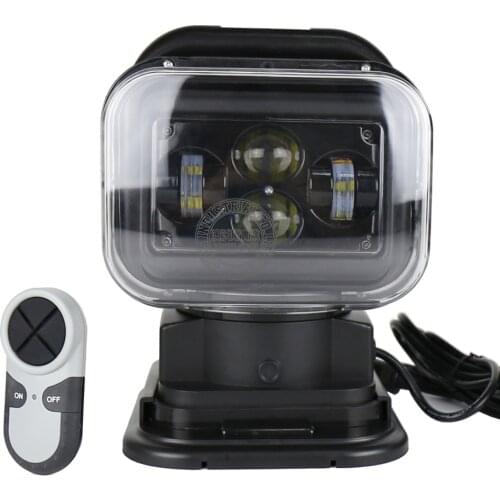 360 Degree Wireless Remote Control For Truck Off-road 4x4 Boat 12/24v 7 Inch 60W Led Spot light Marine Search Light 1Pcs