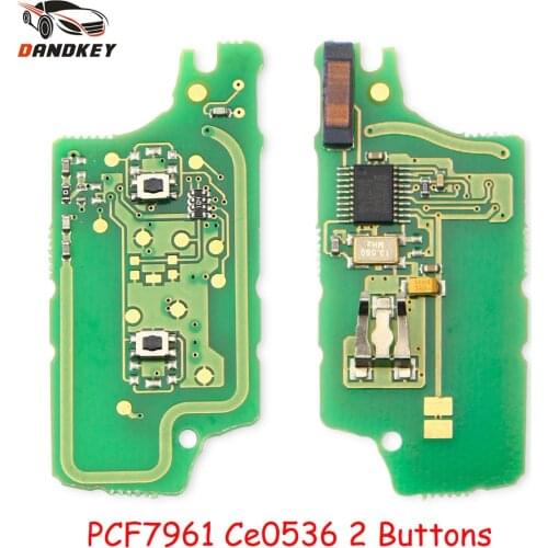 Dandkey 2 Button Auto CE0536 ASK Remote Key Electronic Circuit Board ID46 PCF7961 Chip For Peugeot 207 407 307 For Citroen C2 C5