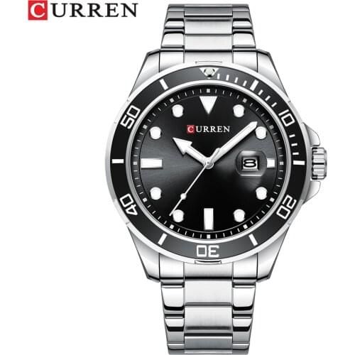 CURREN Design Brand Luxury Men Watches Black Watch Men Stainless Steel Waterproof Business Wristwatch Quartz Clock for Male 8388