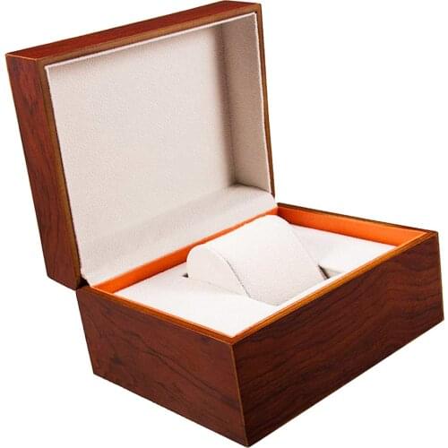 Solid Wood Glass Collect Wrist Watch Display Organizer Storage Box Case Xmas Gift