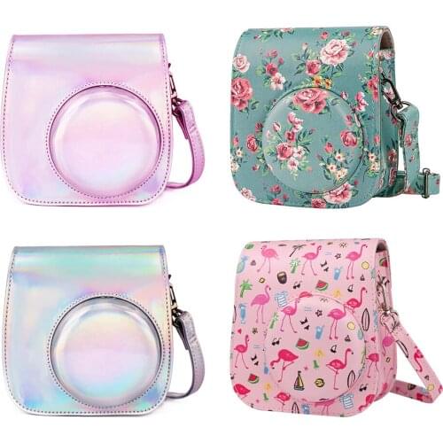 PU Leather Camera Case Cover Pouch Protector Shoulder Bag for Fujifilm Instax Mini 11 9 8+ 8 Camera Backpack Accessories