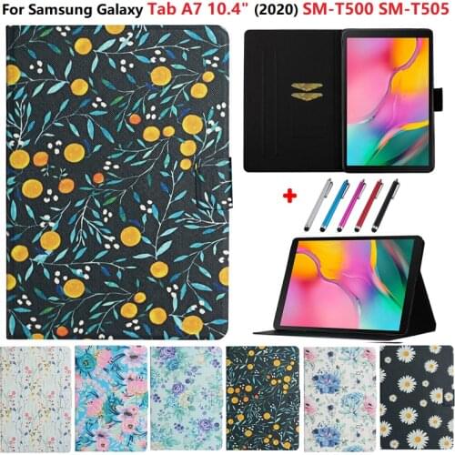 Funda For Samsung Galaxy Tab A7 10.4 2020 SM-T500 SM-T505 SM-T507 Protective Flower Girls Women Cover Case Tab A7 10 4 Tablet